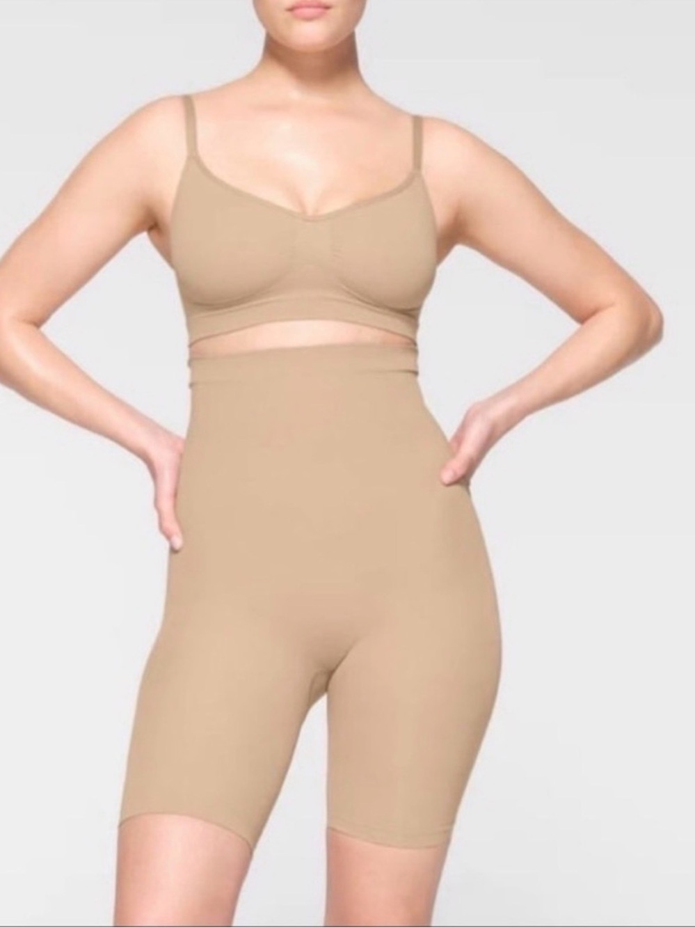 SKIMS Seamless Sculpt High Waist Above Knee Short Mica XL NWOT